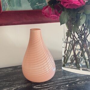 Pink swirl vase
